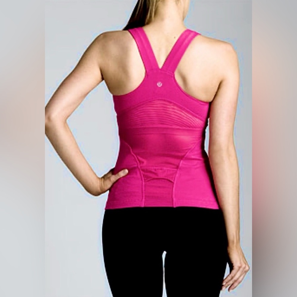 Vintage Lululemon Deep V Athletic Tank in Fuchsia - Picture 4 of 4